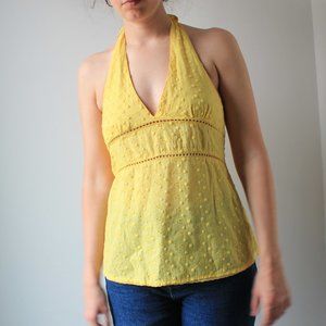 Pepe jeans yellow halter top